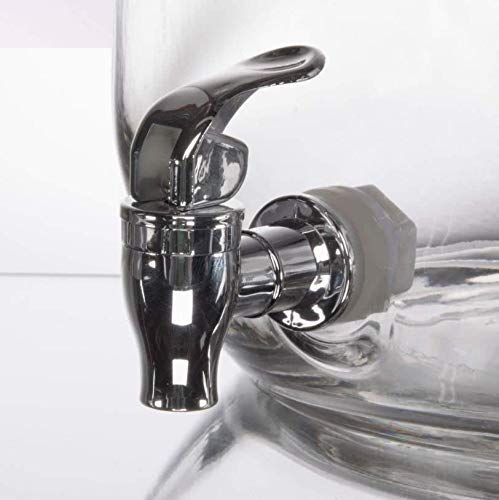 Home-Cart 1 Piece Mason Jar Beverage Drink Dispenser 4 Litre Glass Pitcher with tap/Spigot and Steel lid - Image 5
