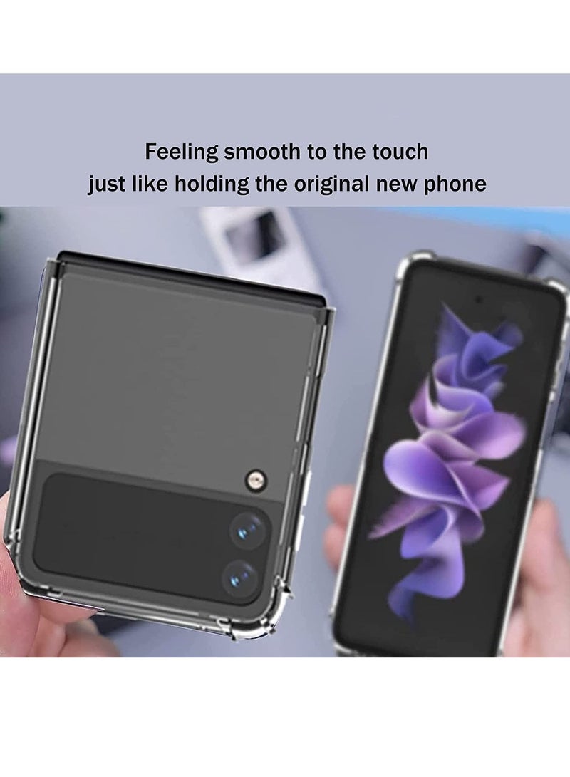 Clear Case for Galaxy Z Flip 4, Samsung Z Flip 4 Phone Case, Ultra Slim Thin Crystal Transparent Soft TPU Cover with Non-Slip Grip Protective Shell Bumper Skin for Samsung Galaxy Z Flip 4 2022 - Image 2