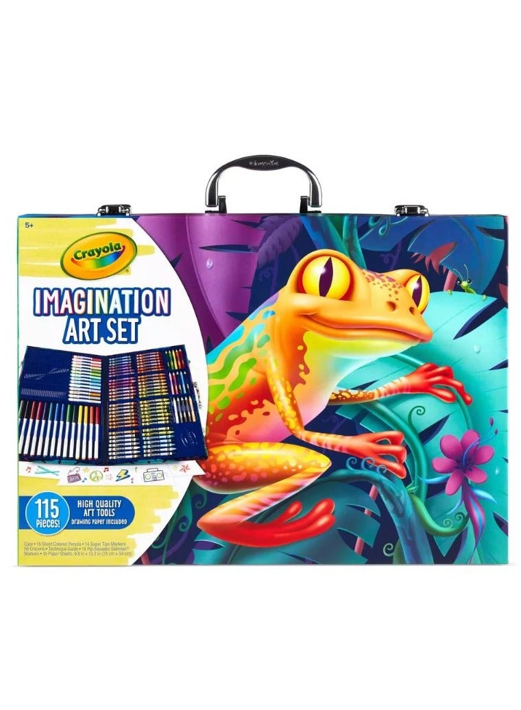 Crayola مجموعة فنون الخيال مع حقيبة 115 قطعة