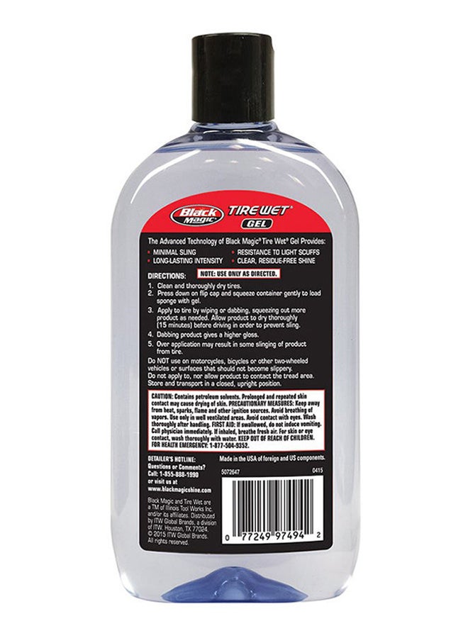 Black Magic 5072647 Tire Wet Gel, 16 oz - Thick Clinging Formula Sticks to Tires to Produce Minimal Sling and a Glossy Shine - Image 3