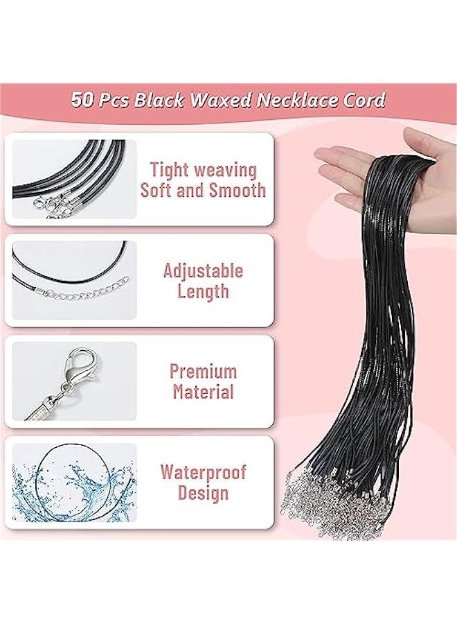 FYLX Bulk 100  Faux Leather Cord with Clasp for Jewelry Making  2mm Width - Image 4