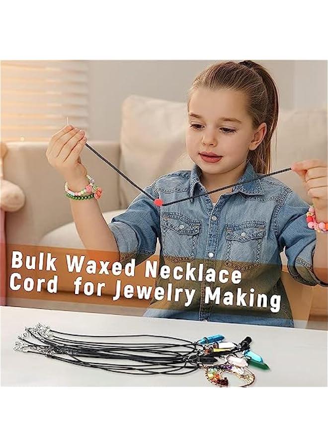 FYLX Bulk 100  Faux Leather Cord with Clasp for Jewelry Making  2mm Width - Image 5