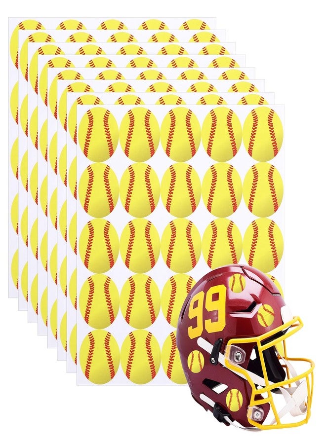 Exclaith 200pcs Softball Helmet Stickers Self Adhesive Softball Stickers Gold Vinyl Sports Baseball Award Decals for Women Men Office Birthday Batting - Image 1