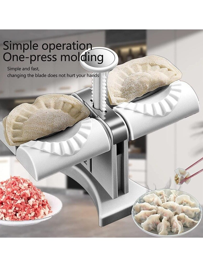 Cool Baby COOLBABY  Household Double Head Automatic Dumpling Maker Mould, Dumpling Press Mold Quick Empanadas Pierogi for Home Kitchen Restaurant  - Image 3