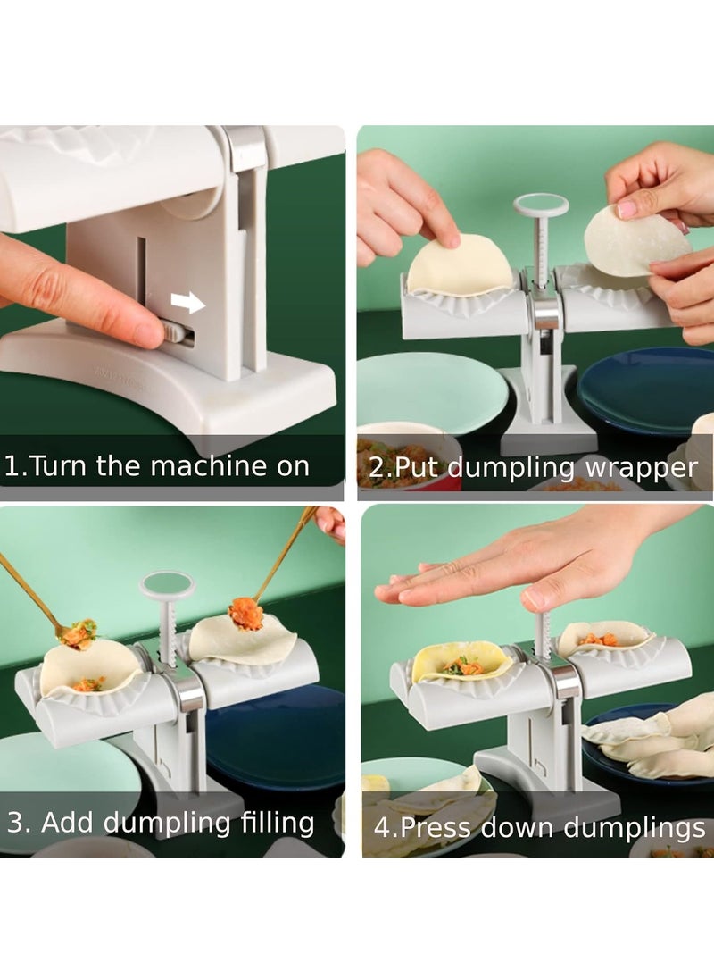 Cool Baby COOLBABY  Household Double Head Automatic Dumpling Maker Mould, Dumpling Press Mold Quick Empanadas Pierogi for Home Kitchen Restaurant  - Image 4