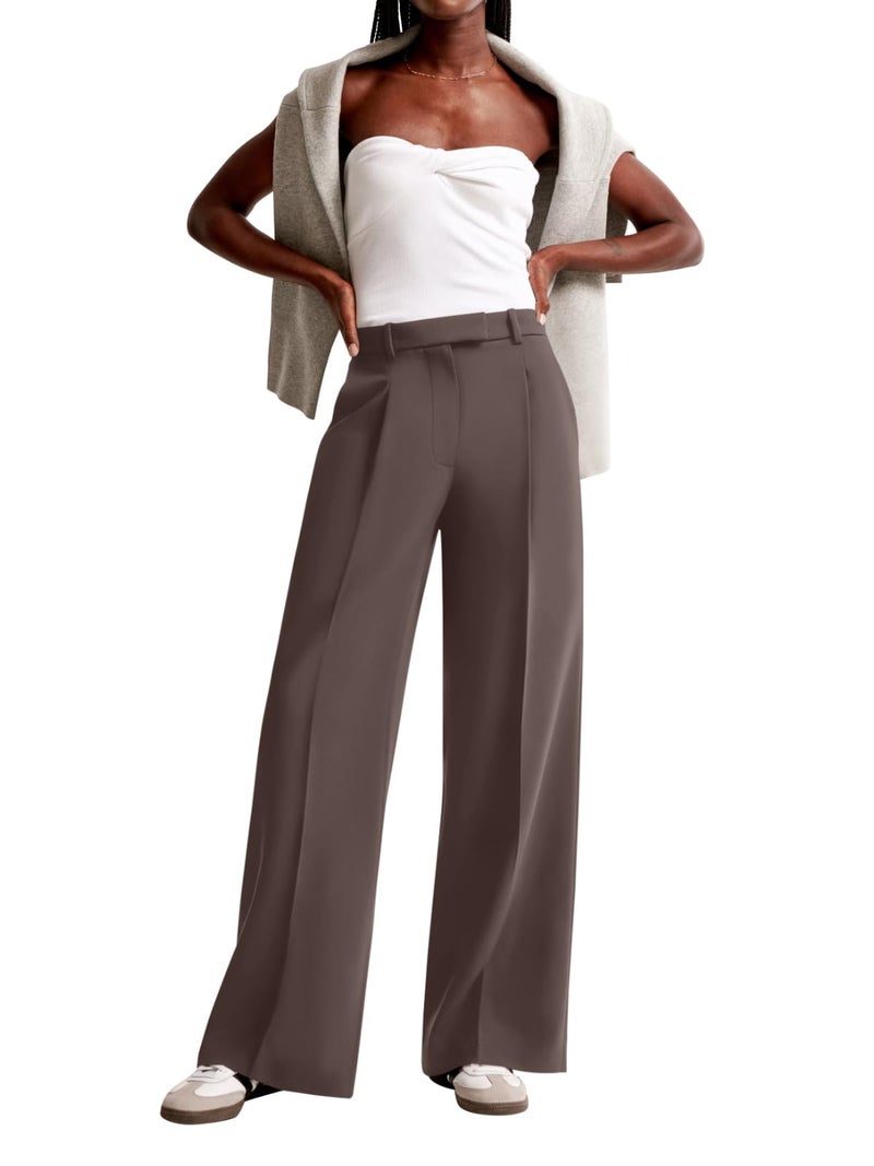 NIMIN Women Wide Leg Pants High Waisted Dressy Work Trousers Business Slacks Casual Pants 2025 Fashion Outfits with Pockets - Image 5