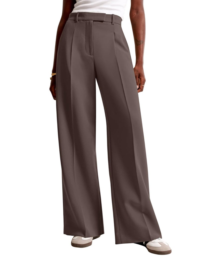 NIMIN Women Wide Leg Pants High Waisted Dressy Work Trousers Business Slacks Casual Pants 2025 Fashion Outfits with Pockets - Image 1