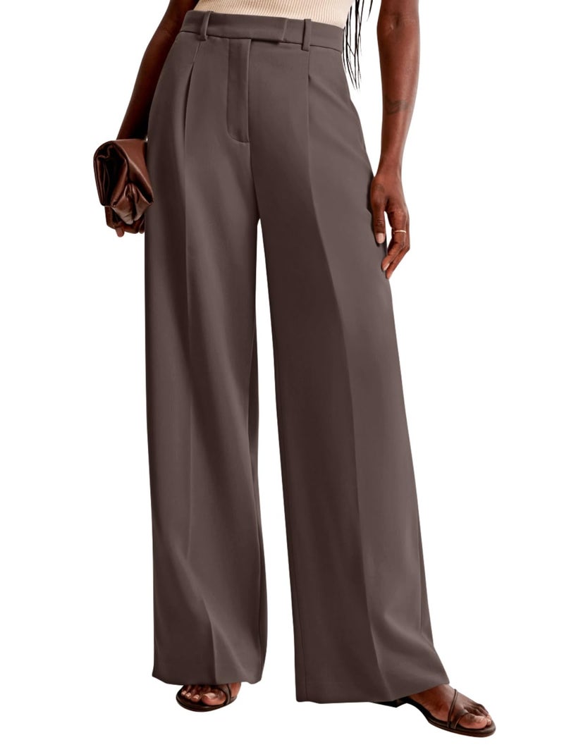 NIMIN Women Wide Leg Pants High Waisted Dressy Work Trousers Business Slacks Casual Pants 2025 Fashion Outfits with Pockets - Image 3