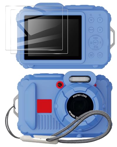 Tedubax Silicone Case for Kodak pixpro wpz2 Digital Camera with 2PCS Screen Protector and Lanyard Blue - Image 1