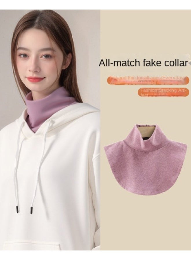 pincai High Neck Neck Warmer Pullover False Collar Women's Versatile False Collar Autumn Winter Sweater Decorative Collar Versatile - Image 1