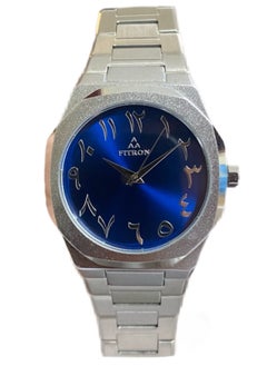 Fitron Men’s Wrist Watch with Blue Dial and Arabic Numbers  - Image 2