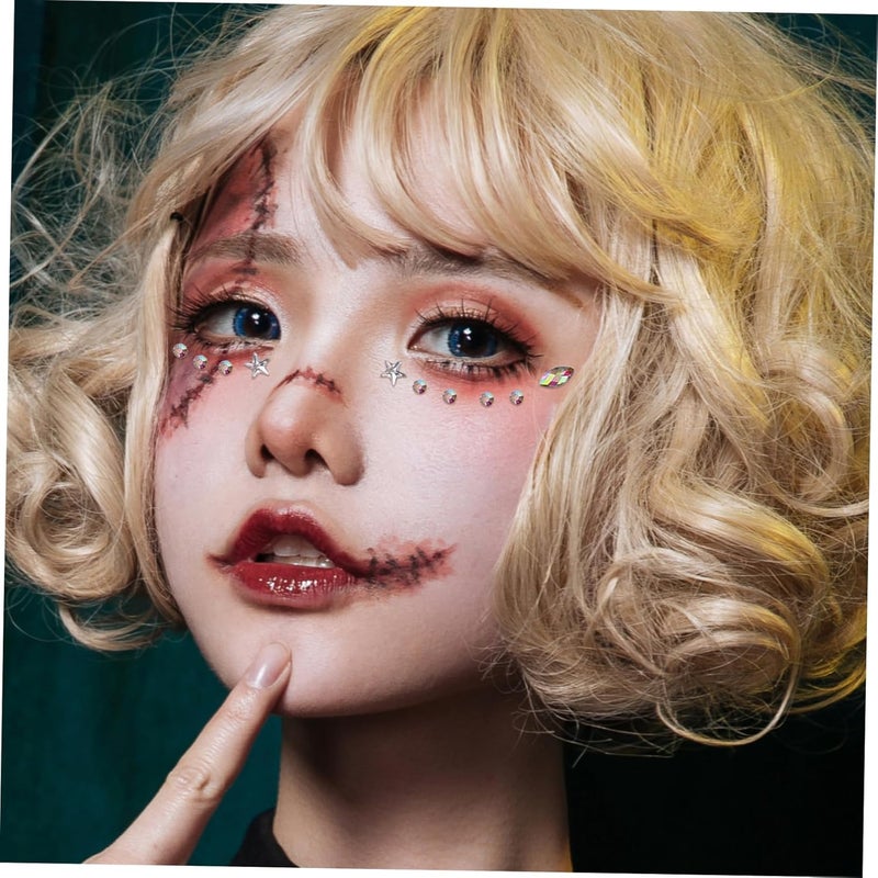 Elegant Eye Rhinestones Makeup Face Gems Self-adhesive Sticker Gems for Parties Carnivals - Image 4