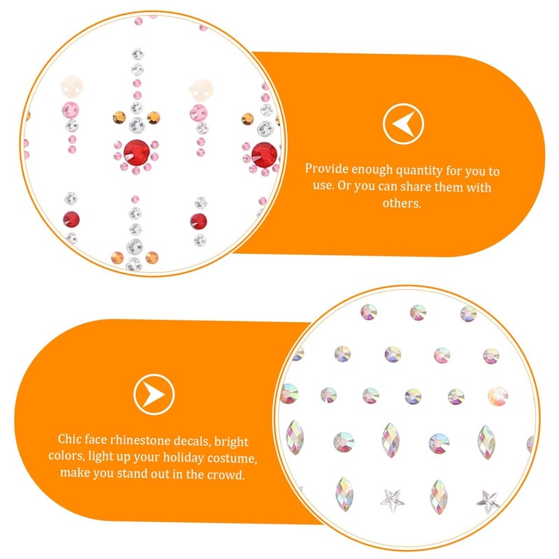 Elegant Eye Rhinestones Makeup Face Gems Self-adhesive Sticker Gems for Parties Carnivals - Image 3