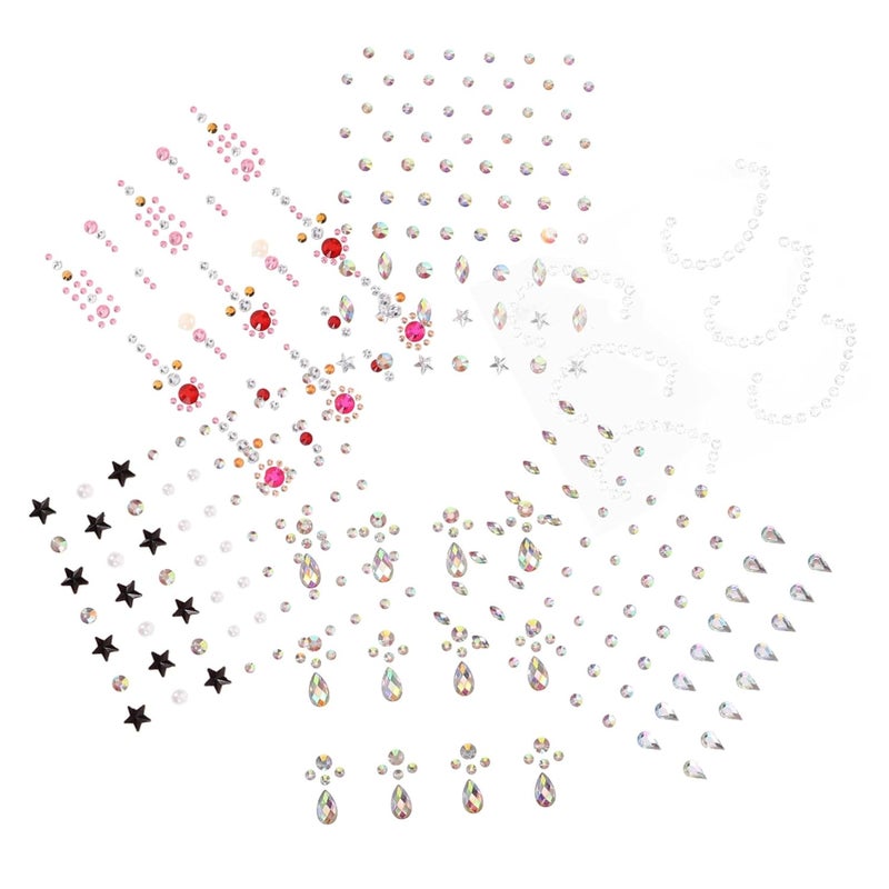 Elegant Eye Rhinestones Makeup Face Gems Self-adhesive Sticker Gems for Parties Carnivals - Image 1