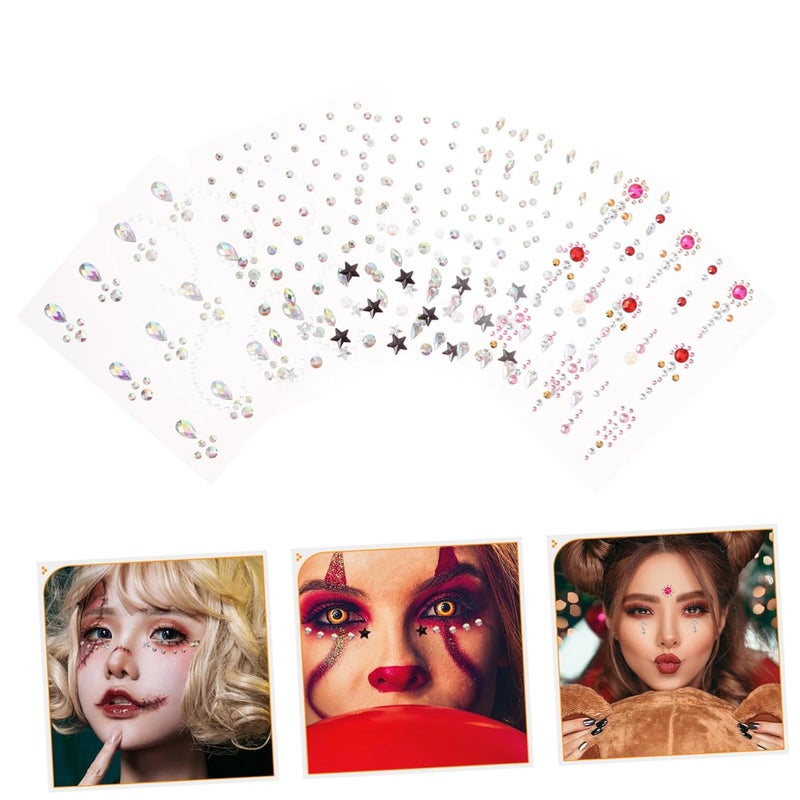 Elegant Eye Rhinestones Makeup Face Gems Self-adhesive Sticker Gems for Parties Carnivals - Image 5