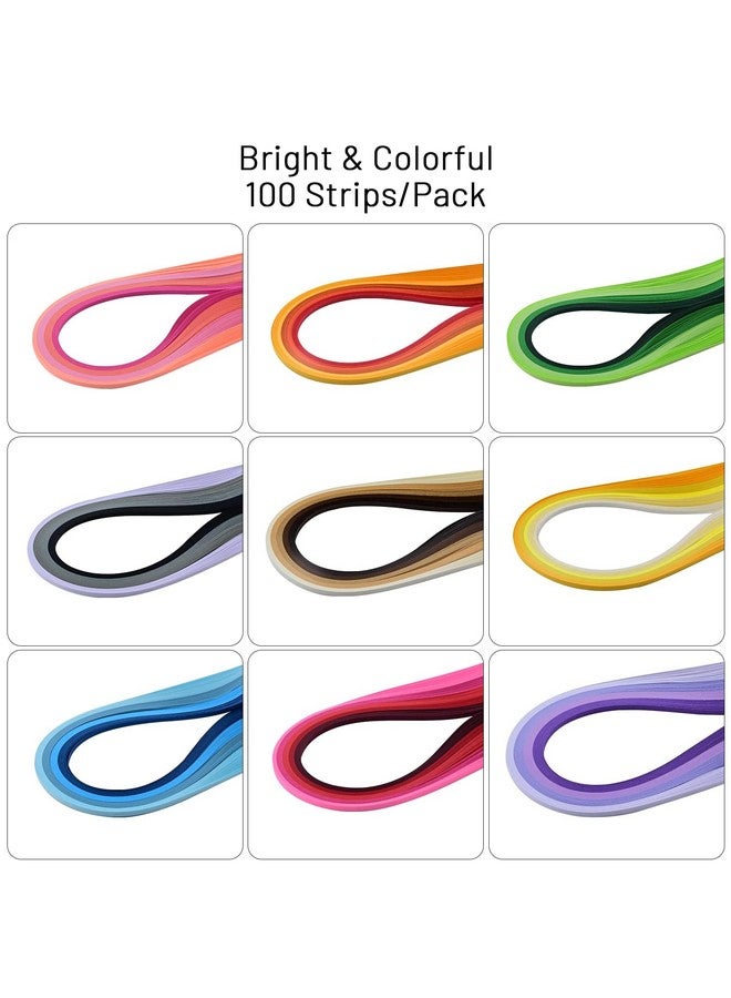 YURROAD Quilling Paper Set For Beginners With 36 Colors 900 Strips 3Mm Quilling Papers Quilling Template Board Quilling Comb Quilling Curling Coach Quilling Slotted Pen  - Image 2