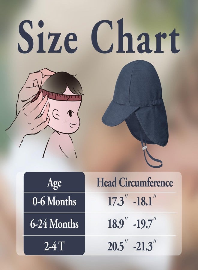 ECOSUMA 2 Pack Sun Hat for Baby Boy 0-6 Months Gray/Navy - Image 2