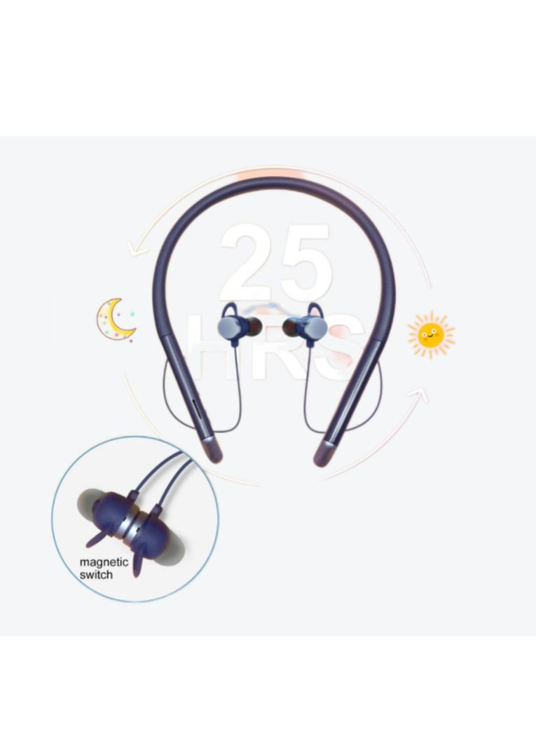 GULFLINK Wireless Neckband Earphone 260mah Blue - Image 1