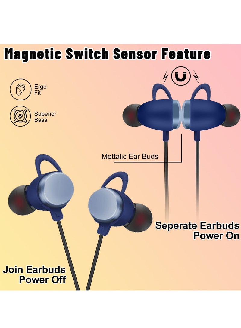 GULFLINK Wireless Neckband Earphone 260mah Blue - Image 5