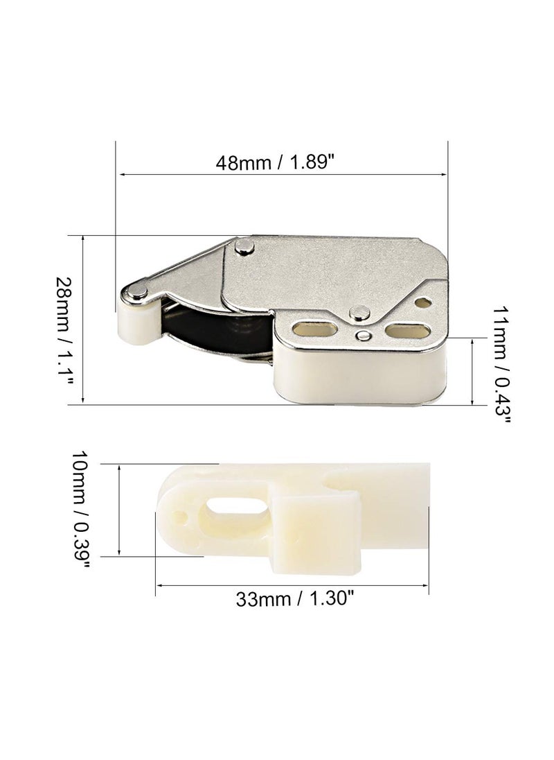 uxcell uxcell Cabinet Cupboard Spring Press Open Door Catch Tip Touch Push Latch 2pcs  - Image 2