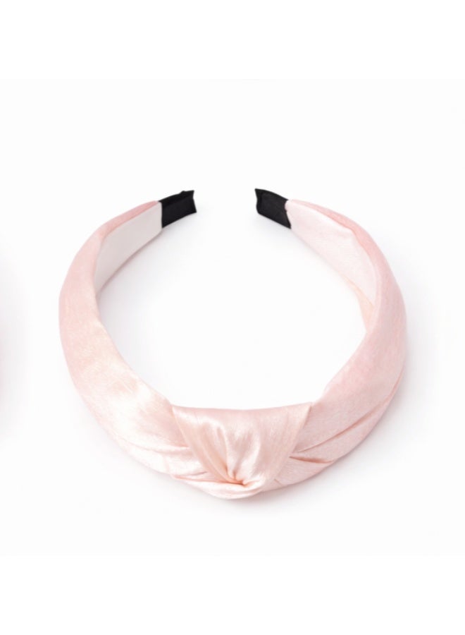 Blush Pink Satin Elegant Headband - Image 2