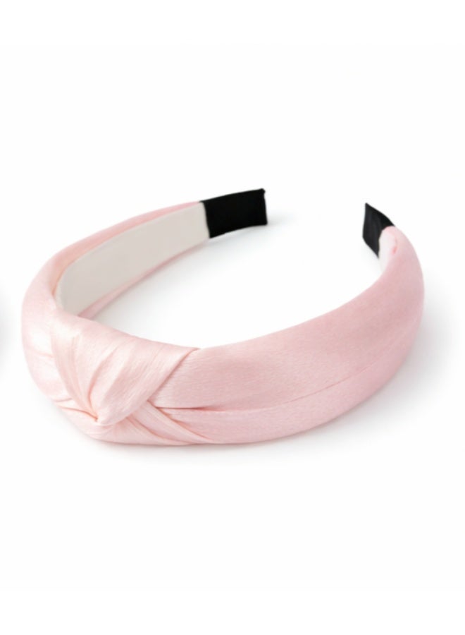 Blush Pink Satin Elegant Headband - Image 1