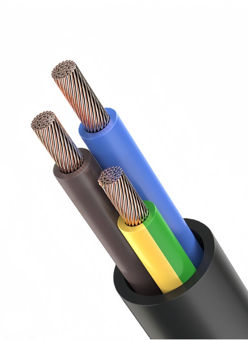 Generic 1.5m UK power cord with fuse 18AWG 13A/250V for computers, monitors, scanners, printers, UK 3-pin G plug  - Image 3