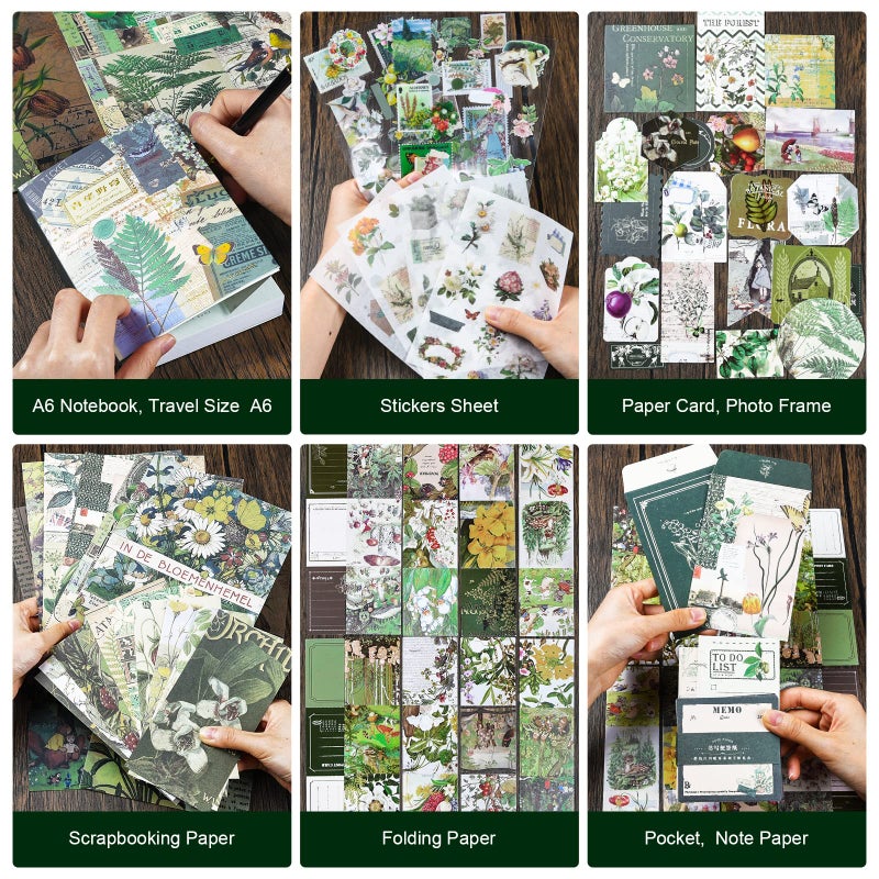 OFFIGIFT Scrapbook Supplies Kit, Vintage Junk journaling Supplies, Scrapbooking Kit with Aesthetic Stuff, Stationary Set, DIY Journal Accessories, Ephemera Collage Craft Supplies Gift for Adults Women Beginner - Image 2