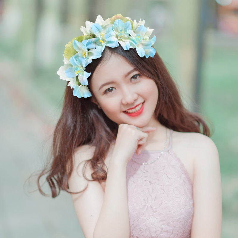 Women Floral Headband Flower Headband Flower Headpiece Decorative Hair Accessory - Image 5