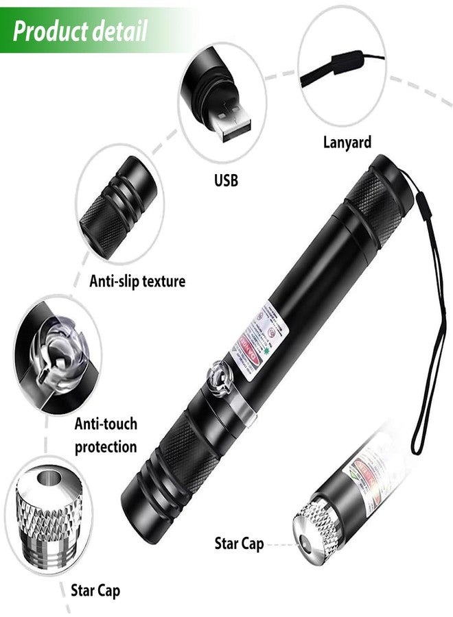 Climberty® Laser Light USB Rechargeable Green Laser Pointer, 2000 Metres Laser Pointer High Power Pen, Cat Laser Toy, Long Range Green Laser Pointer for Presentations, Stargazing - Image 4