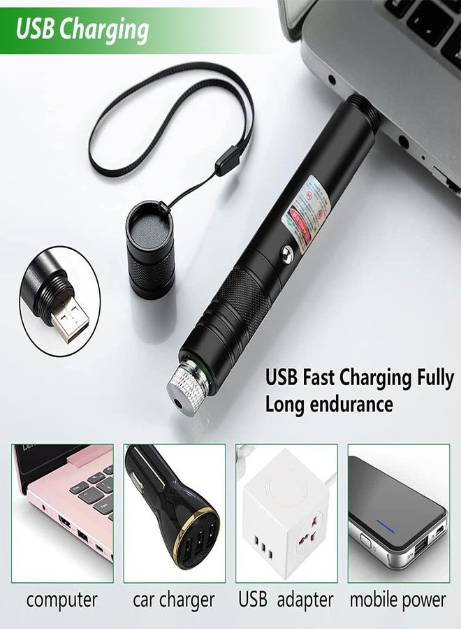 Climberty® Laser Light USB Rechargeable Green Laser Pointer, 2000 Metres Laser Pointer High Power Pen, Cat Laser Toy, Long Range Green Laser Pointer for Presentations, Stargazing - Image 3