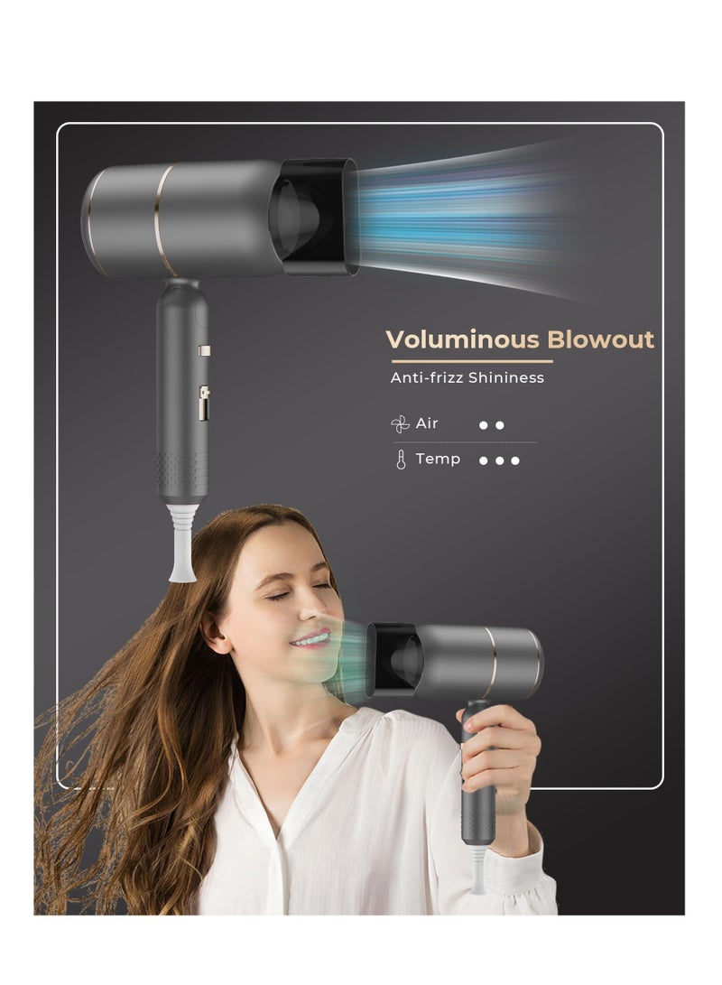 عام مجفف شعر للسفر، مجفف شعر قابل للطي 2000 واط، مجفف شعر مع موزع، مجفف شعر احترافي مع 100 مليون أيون سالب، مجففات شعر للنساء خفيفة الوزن، للاستخدام في المنزل، الصالون، والسفر - Image 5