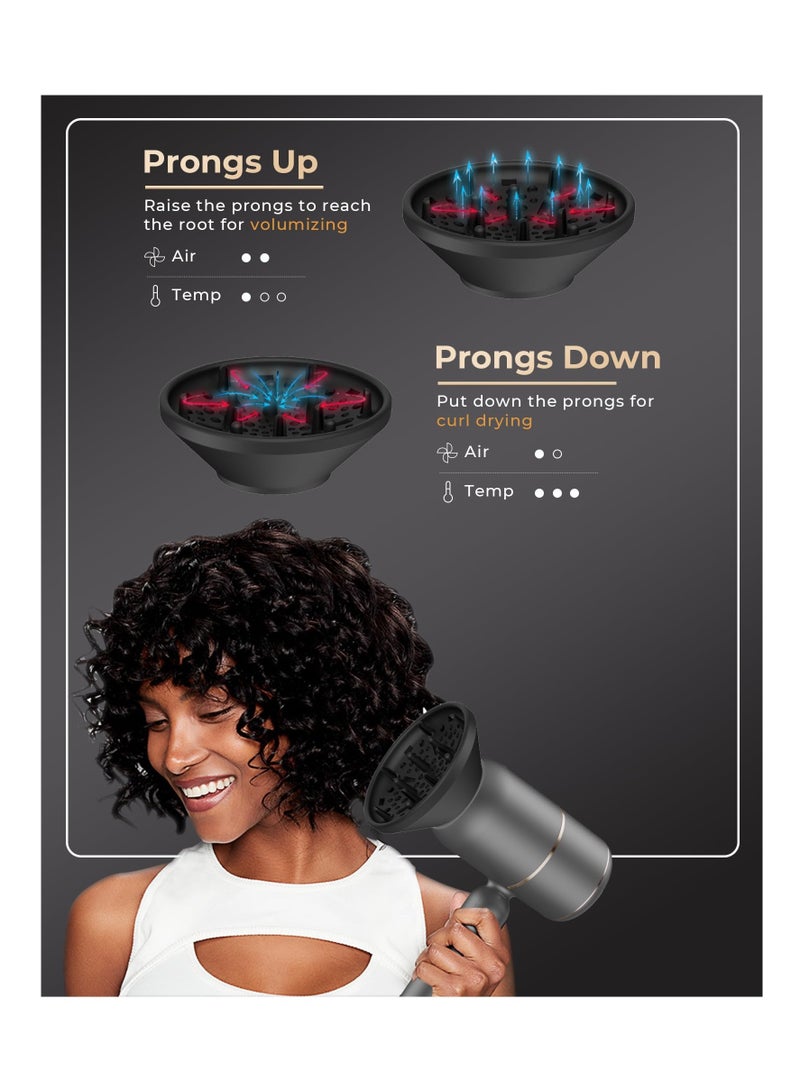 عام مجفف شعر للسفر، مجفف شعر قابل للطي 2000 واط، مجفف شعر مع موزع، مجفف شعر احترافي مع 100 مليون أيون سالب، مجففات شعر للنساء خفيفة الوزن، للاستخدام في المنزل، الصالون، والسفر - Image 3