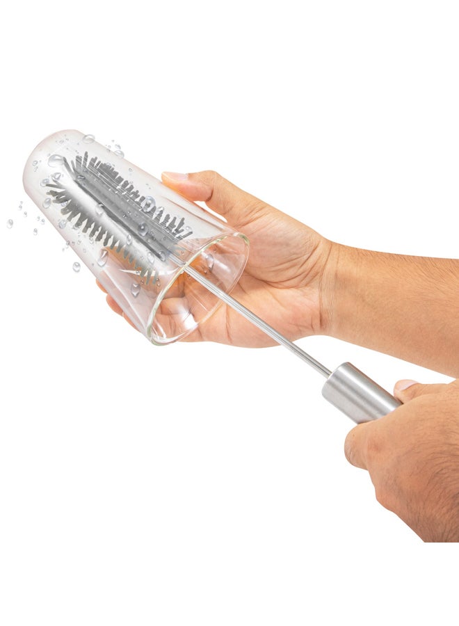 AL SANIDI Water bottle and cup cleaning brush, Gray, Size 37*4.5*1.8 Cm - Image 5