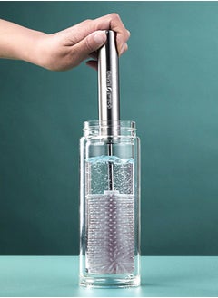 AL SANIDI Water bottle and cup cleaning brush, Gray, Size 37*4.5*1.8 Cm  - Image 2