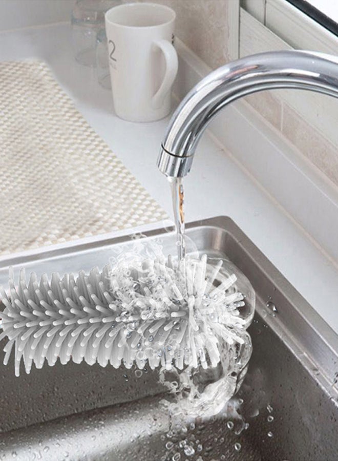 AL SANIDI Water bottle and cup cleaning brush, Gray, Size 37*4.5*1.8 Cm - Image 3