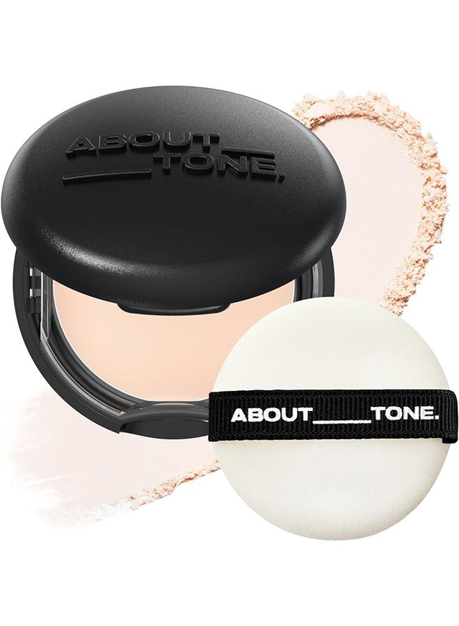 About Tone Blur Powder Pact - Pressed Powder Compact with Mirror and Puff Makeup Setting Finishing Blurring Natural Translucent Lightweight Face Sebum Oil Control Vegan Formula (01 Fair) - Image 1