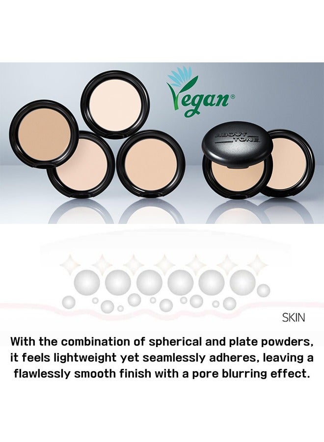 About Tone Blur Powder Pact - Pressed Powder Compact with Mirror and Puff Makeup Setting Finishing Blurring Natural Translucent Lightweight Face Sebum Oil Control Vegan Formula (01 Fair) - Image 3