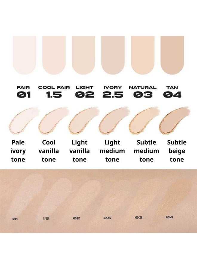 About Tone Blur Powder Pact - Pressed Powder Compact with Mirror and Puff Makeup Setting Finishing Blurring Natural Translucent Lightweight Face Sebum Oil Control Vegan Formula (01 Fair) - Image 5