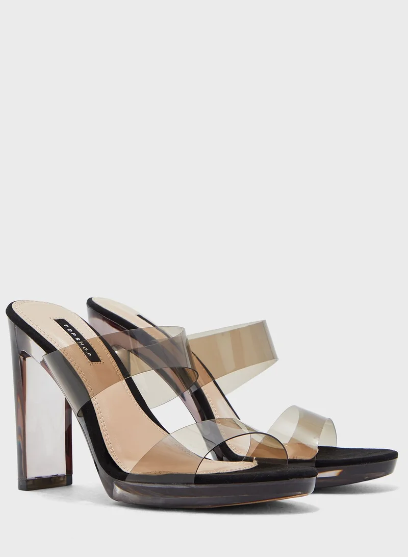 TOPSHOP Double Strap High Heel Sandal