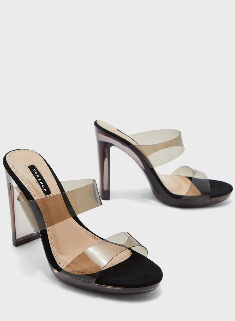 TOPSHOP Double Strap High Heel Sandal