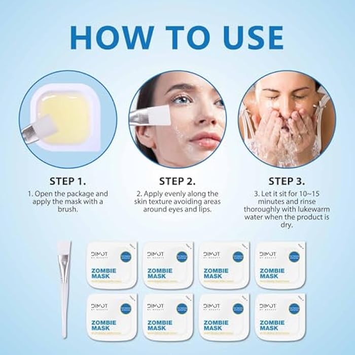 YIKESHU Zombie Facial Mask 8 Pack, Zombie Pack Face Mask, Hoygi Zombie Pore Cleansing Mask for Pore Tightening & Lifting Deep Cleansing - Image 4