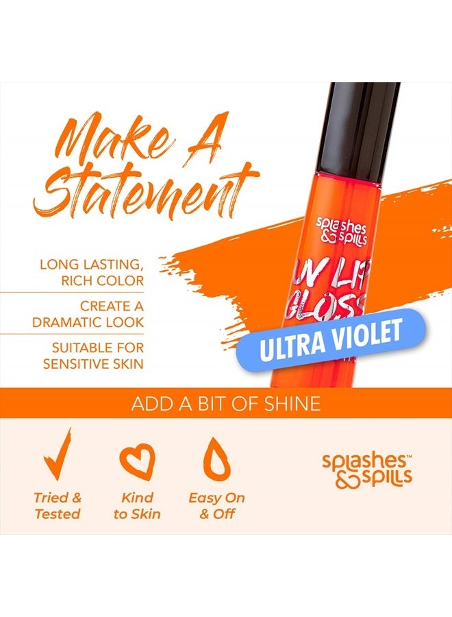 Splashes & Spills UV Glow Blacklight Lip Gloss - 6 Color Variety Pack, 3.7g - Day or Night Stage, Clubbing or Costume Makeup by Splashes & Spills - Image 3