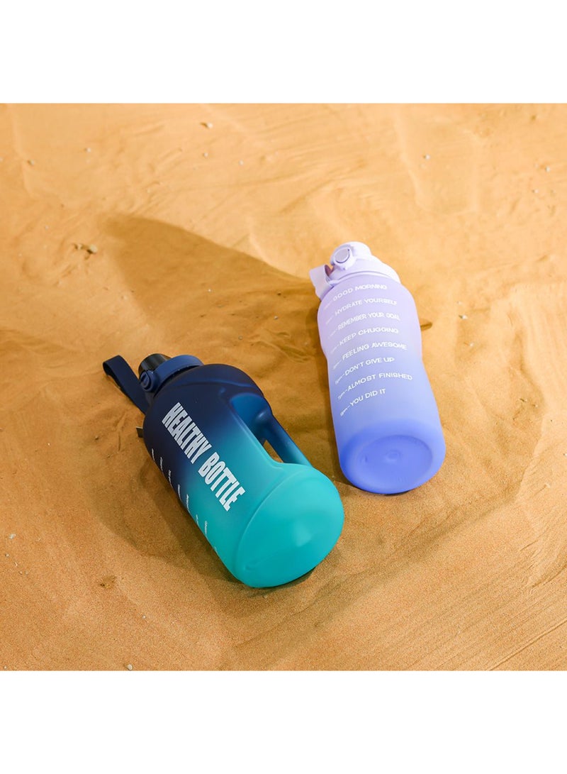 DANUBE HOME زجاجة ألبيين أكوا جيم – زجاجة ماء متينة ومضادة للتسرب للاستخدام في اللياقة البدنية، وصالة الألعاب الرياضية، والأنشطة الخارجية – خالية من BPA، زجاجة رياضية قابلة لإعادة الاستخدام لنمط حياة نشط L11.3xW30.5Cm 2200ml بنفسجي - Image 3