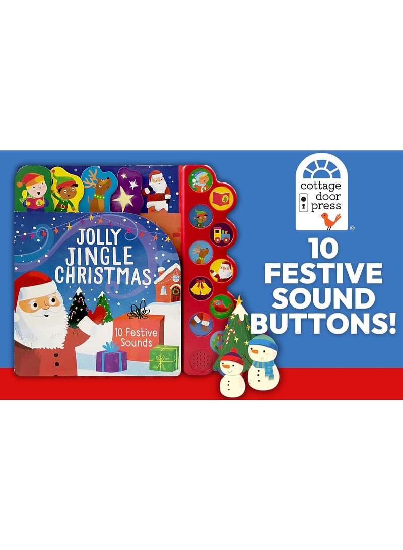 جولي جينغل – كتاب أصوات عيد الميلاد للأطفال بـ10 أزرار (كتاب تفاعلي للأطفال يحتوي على 10 أصوات احتفالية لعيد الميلاد) - Image 2