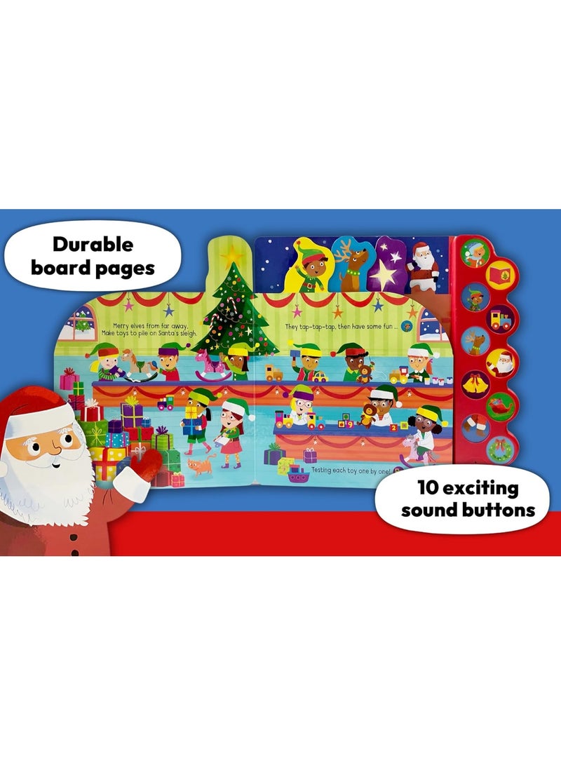 جولي جينغل – كتاب أصوات عيد الميلاد للأطفال بـ10 أزرار (كتاب تفاعلي للأطفال يحتوي على 10 أصوات احتفالية لعيد الميلاد) - Image 3
