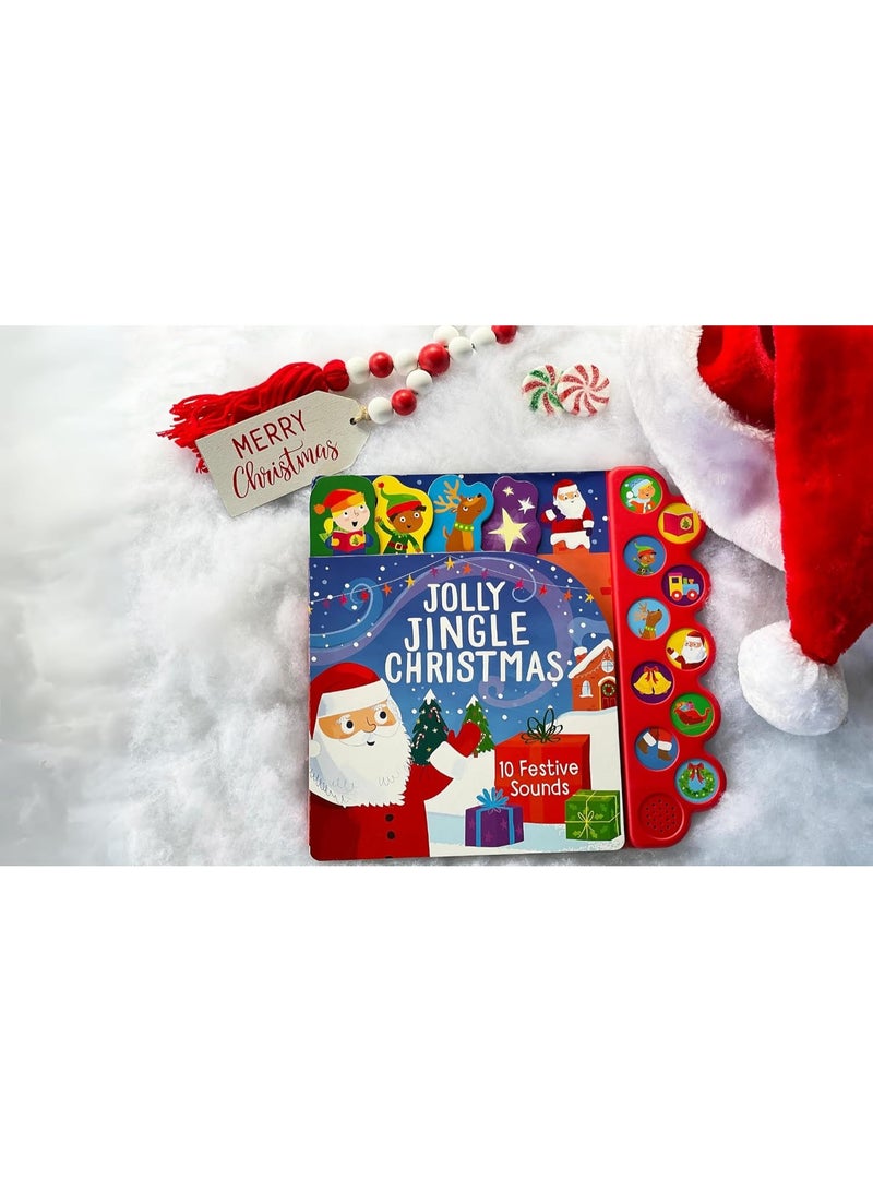 جولي جينغل – كتاب أصوات عيد الميلاد للأطفال بـ10 أزرار (كتاب تفاعلي للأطفال يحتوي على 10 أصوات احتفالية لعيد الميلاد) - Image 5