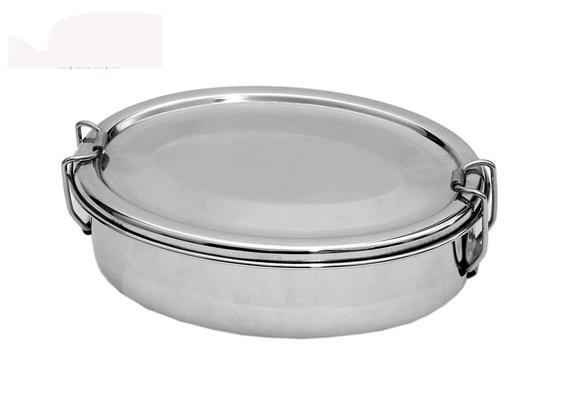 Dharam Paul Traders Stainless Steel Lunch Box,Oval Shaped,Big. - Image 5