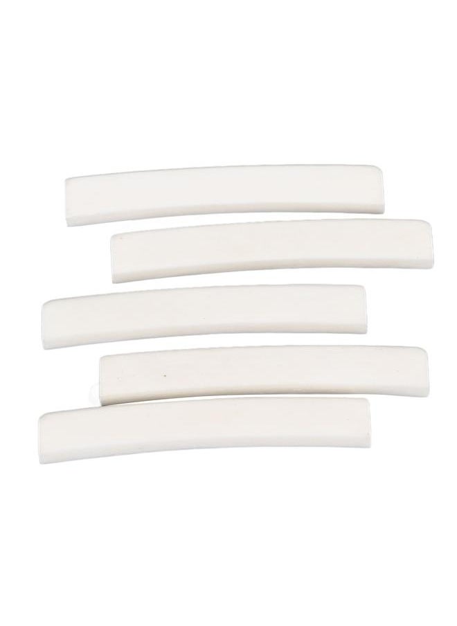 Thoraya - 5PCS Bone Guitar Nut Durable Classical Acoustic Guitar Bone String Bridge Saddle Blank - Image 1