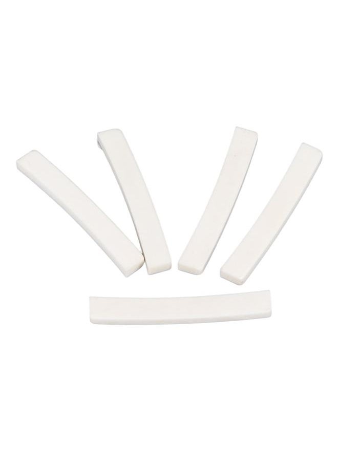 Thoraya - 5PCS Bone Guitar Nut Durable Classical Acoustic Guitar Bone String Bridge Saddle Blank - Image 1